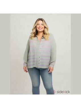 Bechamel 2X Embroidered Jacket Embossed Buttons NWT